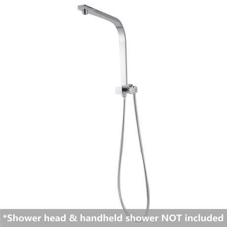 AQU Square Shower Station Without Shower Head And Handheld Shower - Chrome