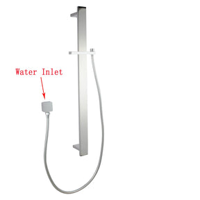 AQU Shower Rail Without Handheld Shower - Chrome