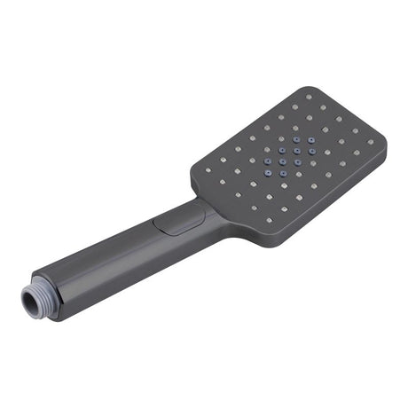 AQU Square 3 Functions Rainfall Handheld Shower Head - Brushed Gun Metal