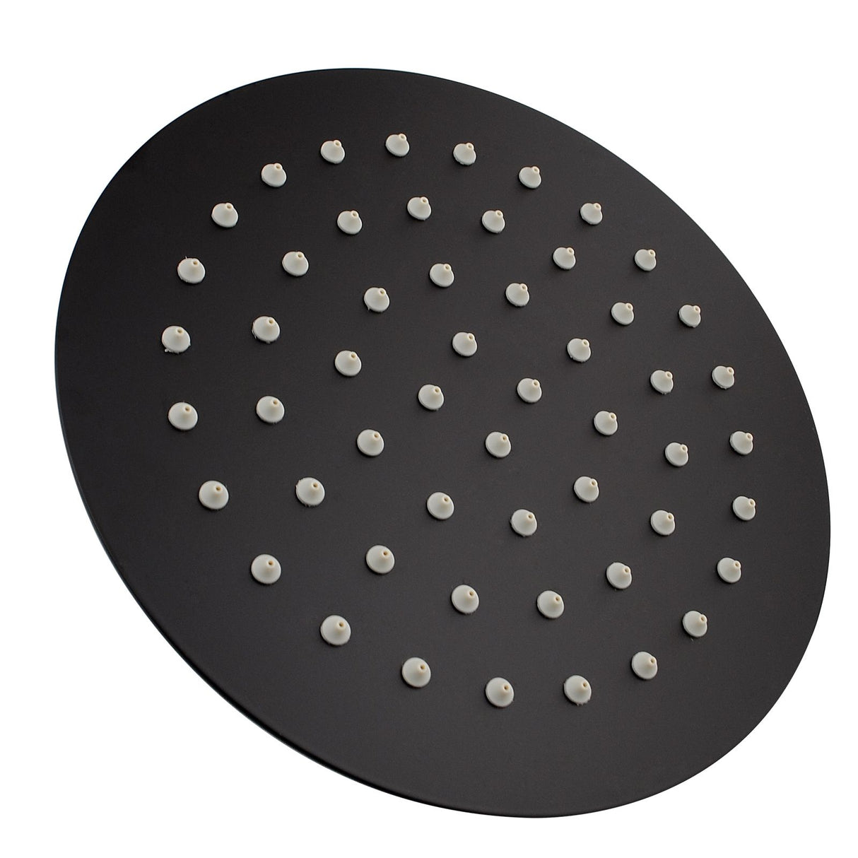 AQU Super Slim Round Rainfall Shower Head 200mm - Black