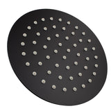 AQU Super Slim Round Rainfall Shower Head 200mm - Black