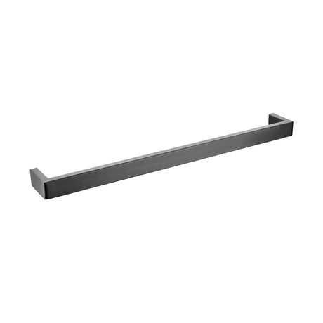 Cavallo AR71 Square Single Towel Rail 600mm - Brushed Gun Metal