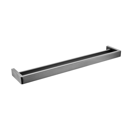 Cavallo AR72 Square Double Towel Rail 600mm - Brushed Gun Metal