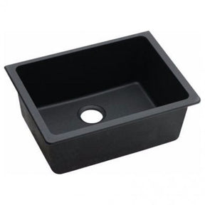 ARETE Black Granite Quartz Kitchen Sink 635x469mm
