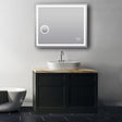 ART LED Rectangle Frameless Mirror 900x750mm with Magnifier and Bluetooth