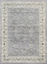 Arya  Grey Cream Border Rug