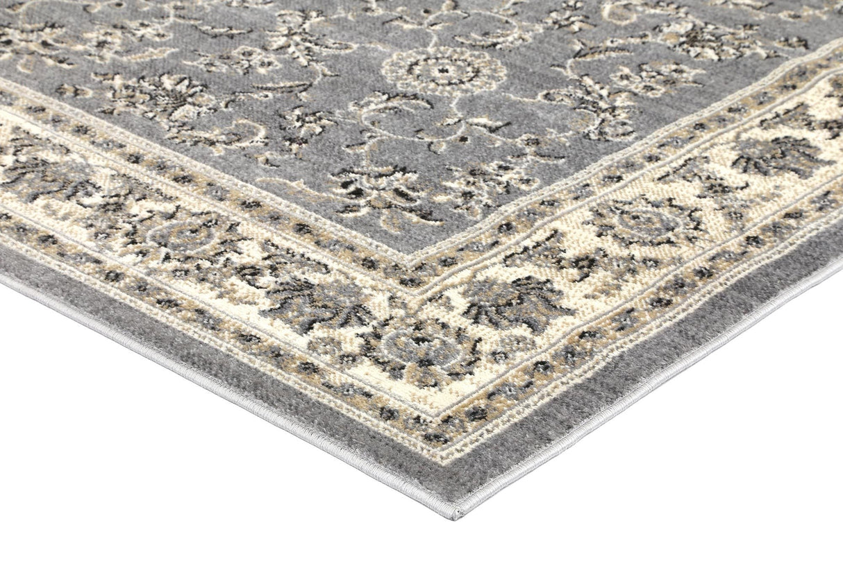 Arya  Grey Cream Border Rug