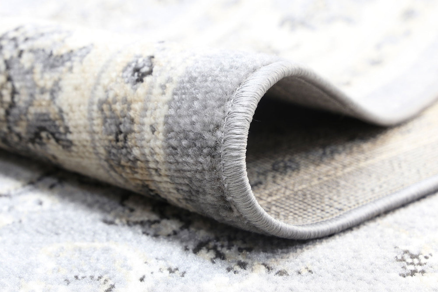 Arya  Grey Cream Border Rug