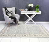 Arya  Grey Cream Border Rug