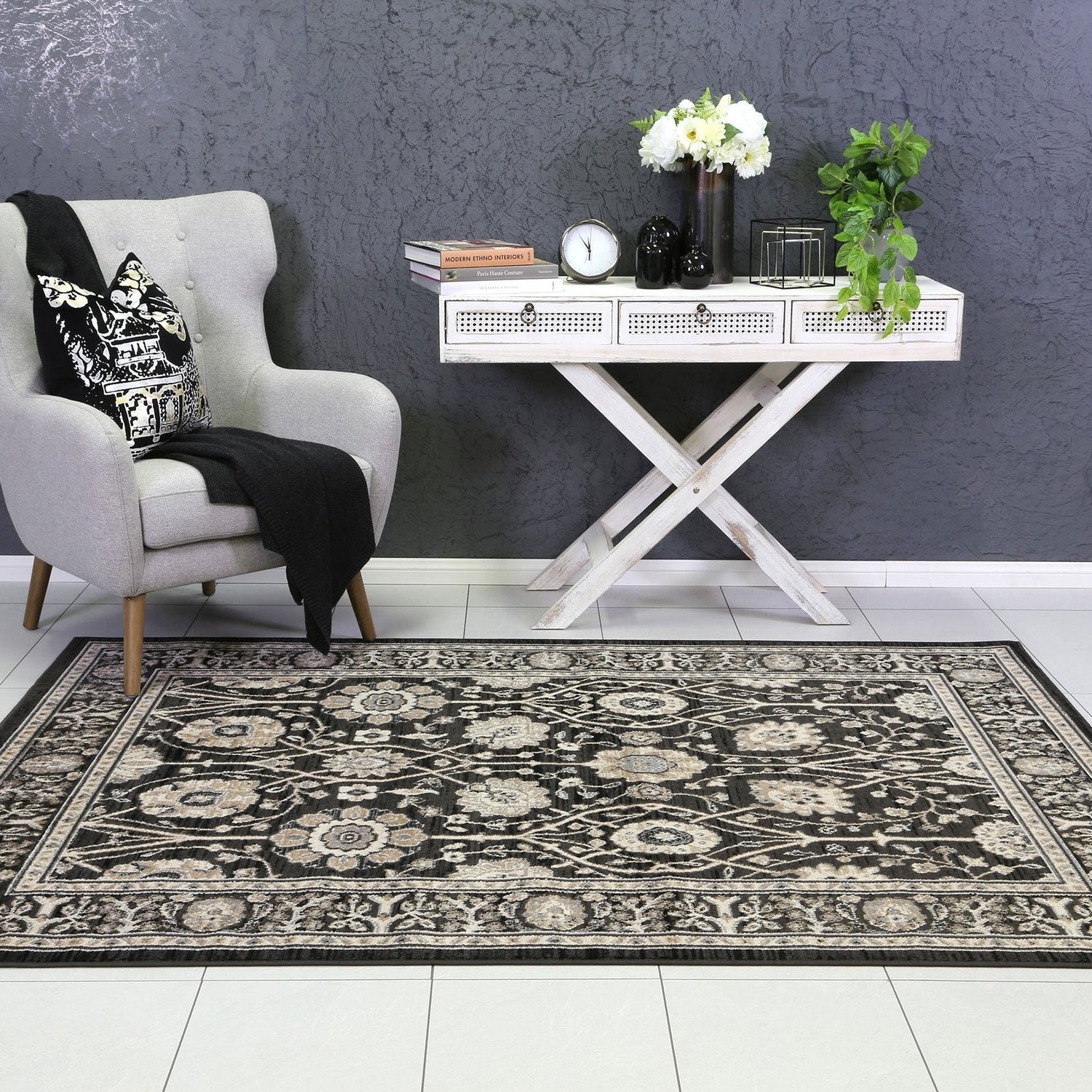 Arya Grey Oriental Rug