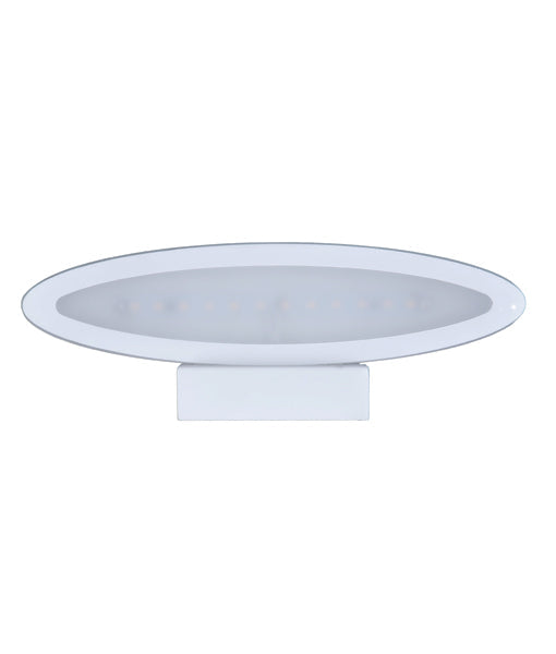 ATHENS: LED Interior Matte White Oval 1 Way Wall Light