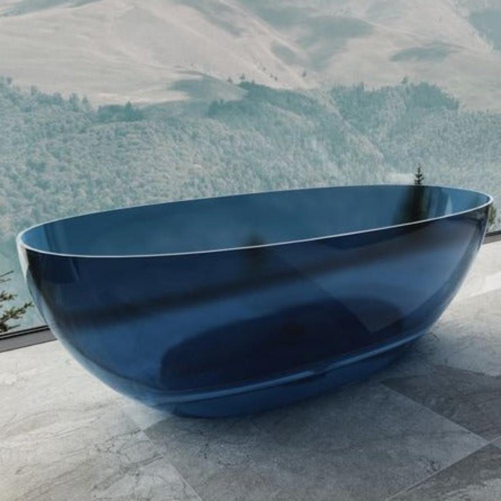 Transparent Noto Oval shape freestanding bathtub with Non-Overflow (1500/1700mm)
