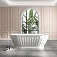 Attica Kensington Freestanding Overflow Bathtub - Gloss White