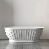 Attica Kensington Freestanding Overflow Bathtub - Gloss White