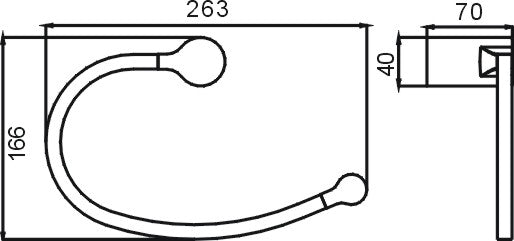 Kelly Hand Towel Rail (Chrome) - Clearance