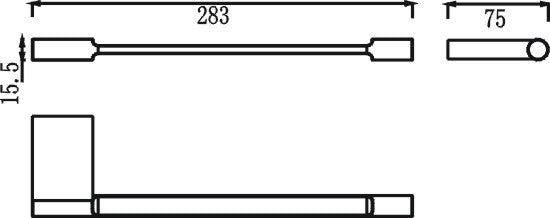 Geo Hand Towel Rail (Chrome) - Clearance