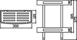 Universal 2 Tier Stainless Steel Shelf (Chrome)
