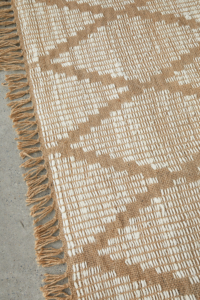 Bali Natural Jute Beige Brown Rug