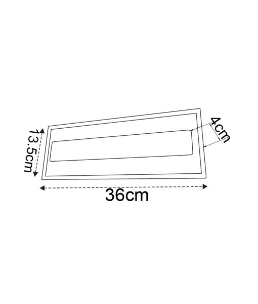 BARCELONA: LED Interior Clear Border Frosted Inner Rectangular Brushed Wall Light