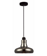 BARROSA: GU10 Black Smoke Glass Champagne Glass Pendant Light