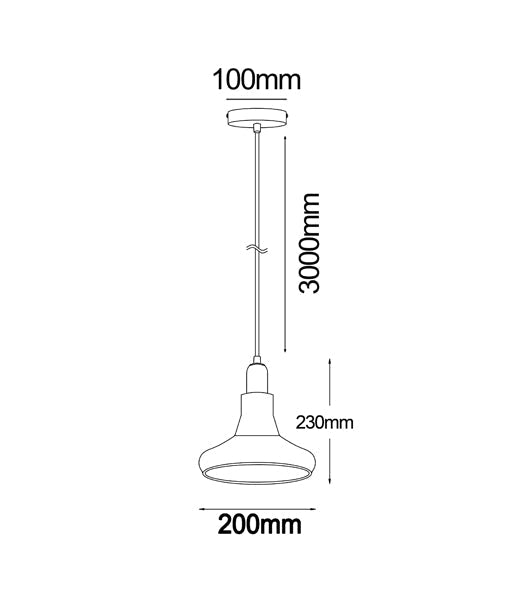 BARROSA: GU10 Black Smoke Glass Champagne Glass Pendant Light