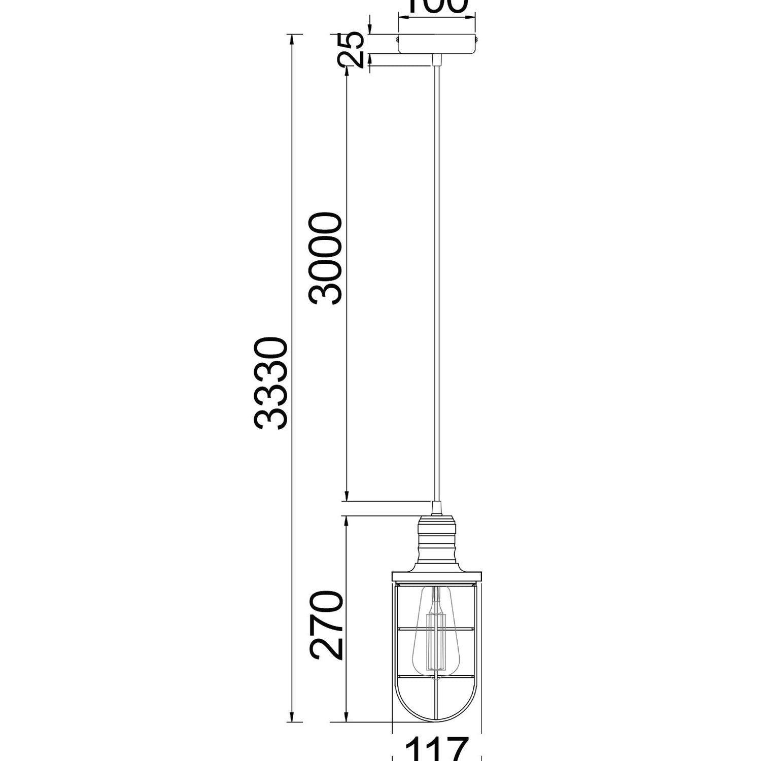 BLACKBAND Industrial Black Curved Bird Cage Pendant Light