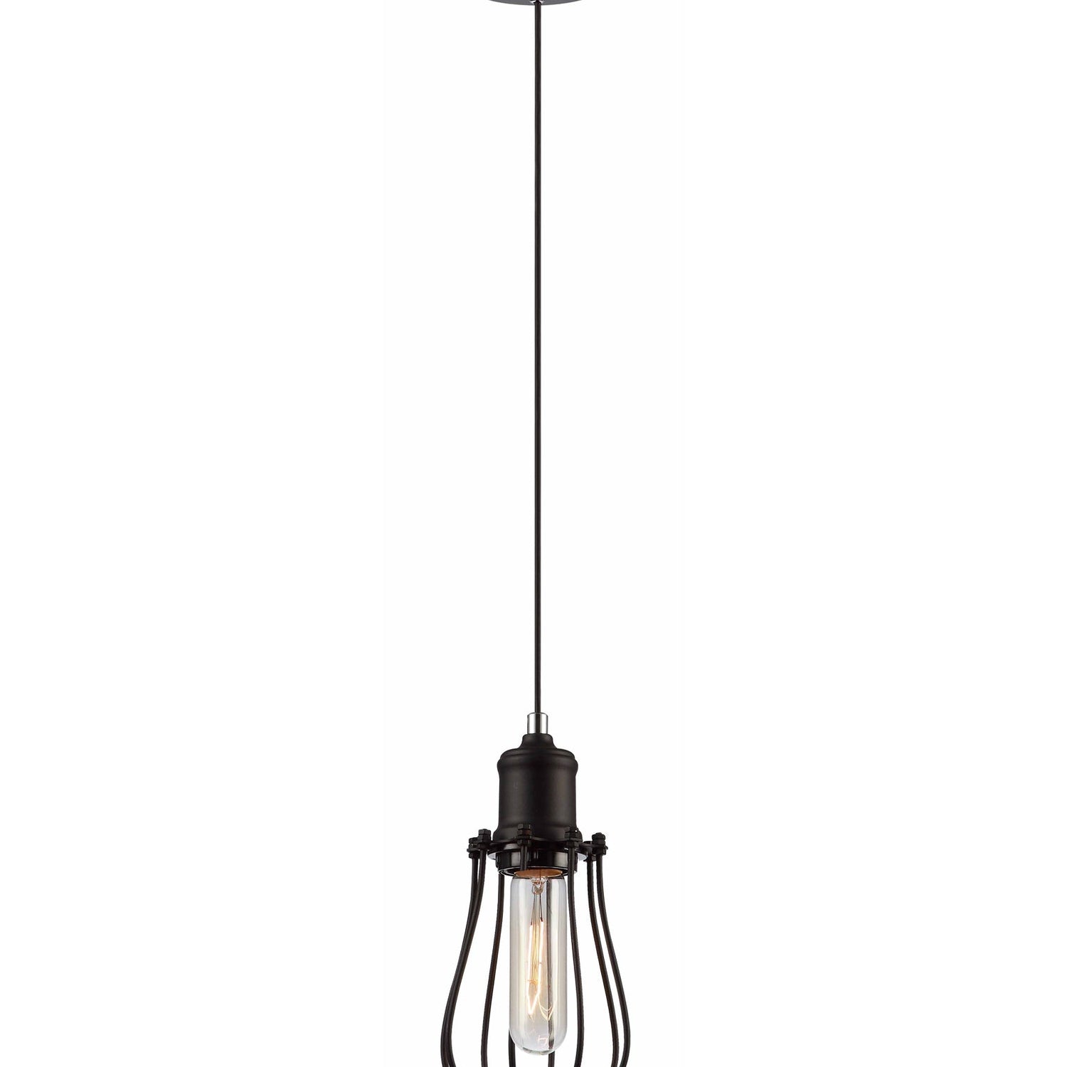 BLACKBAND Industrial Black Pear Shape Bird Cage Pendant Light