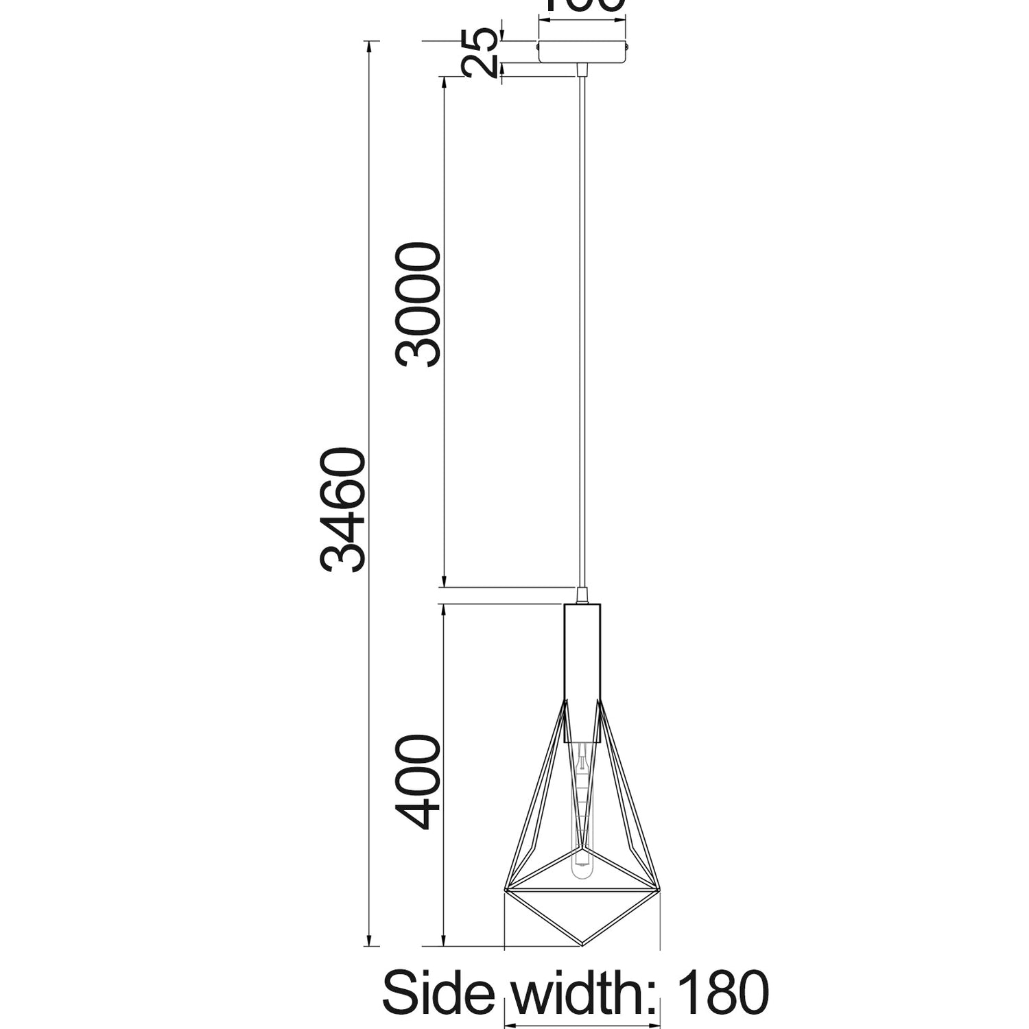 BLACKBAND & WHITEBAND: Diamond Shape Bird Cage Pendant Lights