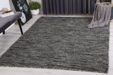 Nordic Black White Reversible Wool Rug