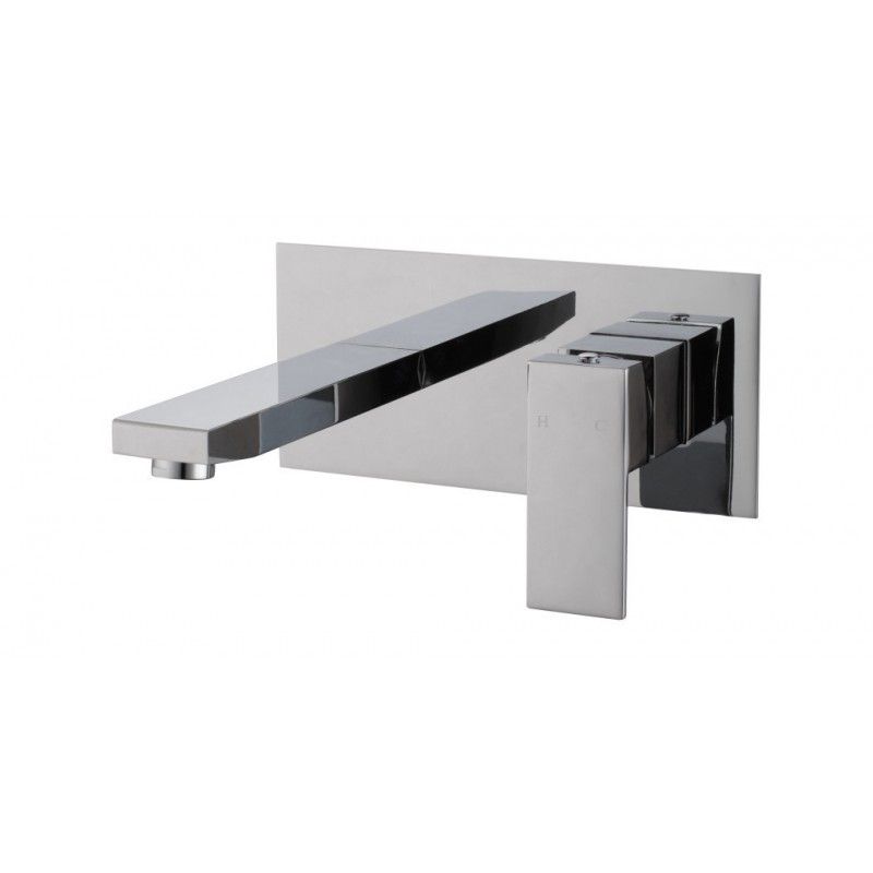 Blaze Bathtub Basin Wall Mixer With Spout - Chrome