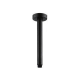 AQU Round Ceiling Shower Arm 400mm - Black