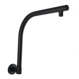 Blaze Round Swivel Gooseneck Shower Arm - Black