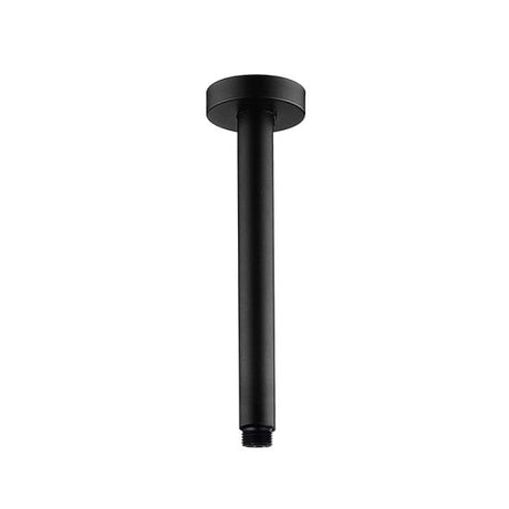 AQU Round Ceiling Shower Arm 300mm - Matte Black