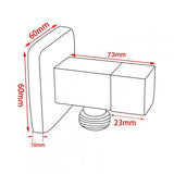 BLAZE Square Black 1/4 Turn Washing Machine Stop Tap
