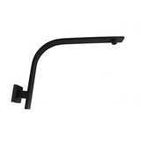 Blaze Square Gooseneck Wall Shower Arm - Black