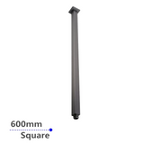 Blaze Square Ceiling Shower Arm 600mm - Brushed Gun Metal