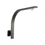 Blaze Square Gooseneck Wall Shower Arm - Brushed Gun Metal