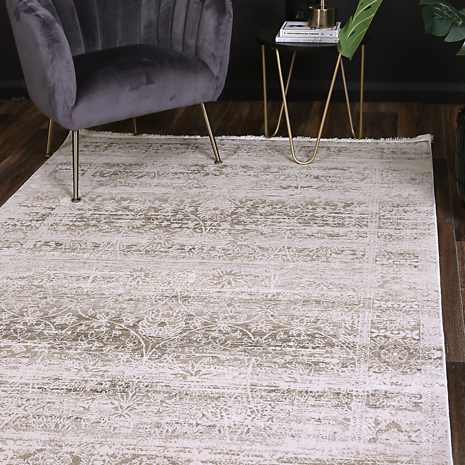 Cordelia Solid Beige Modern Rug
