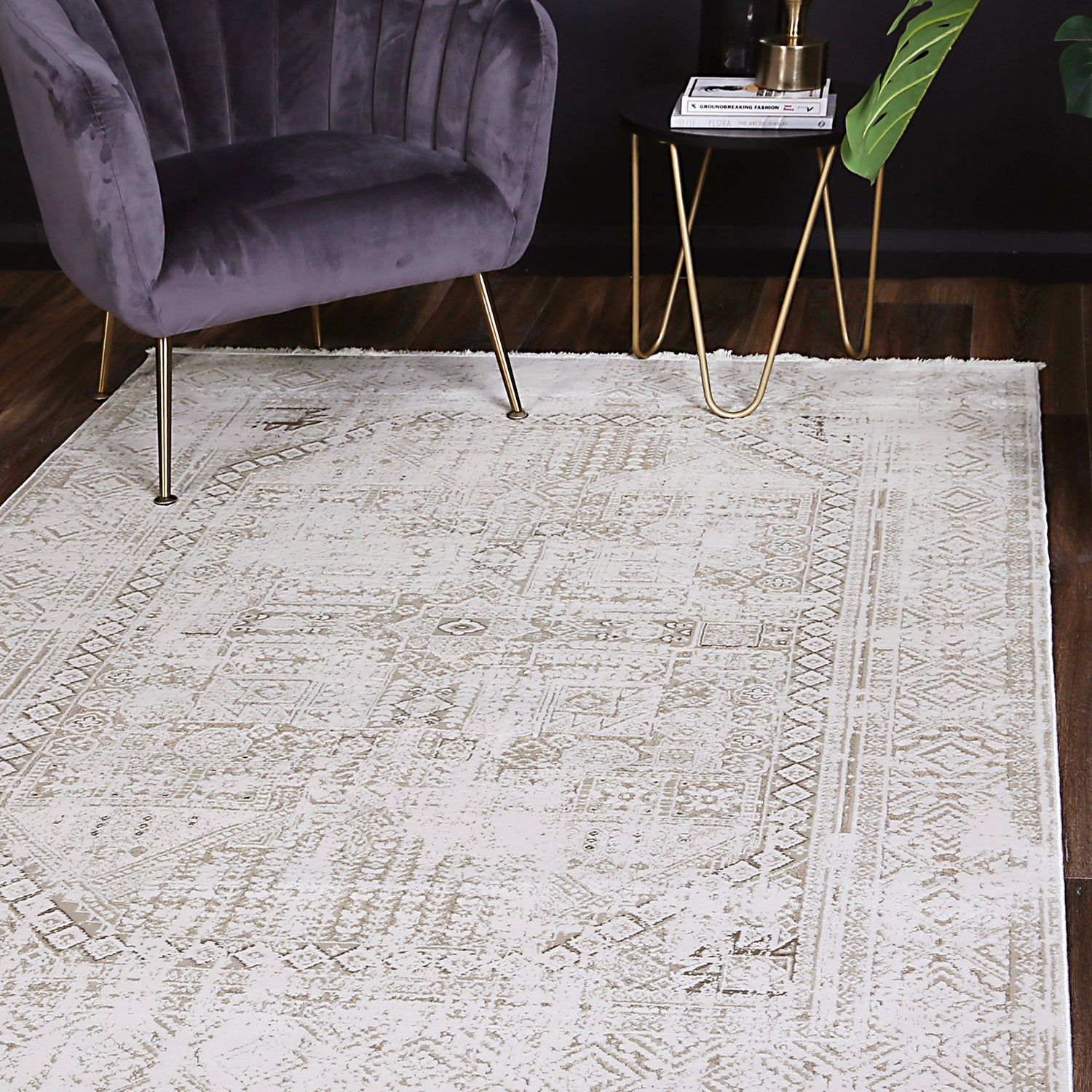 Cordelia Panel Beige Rug
