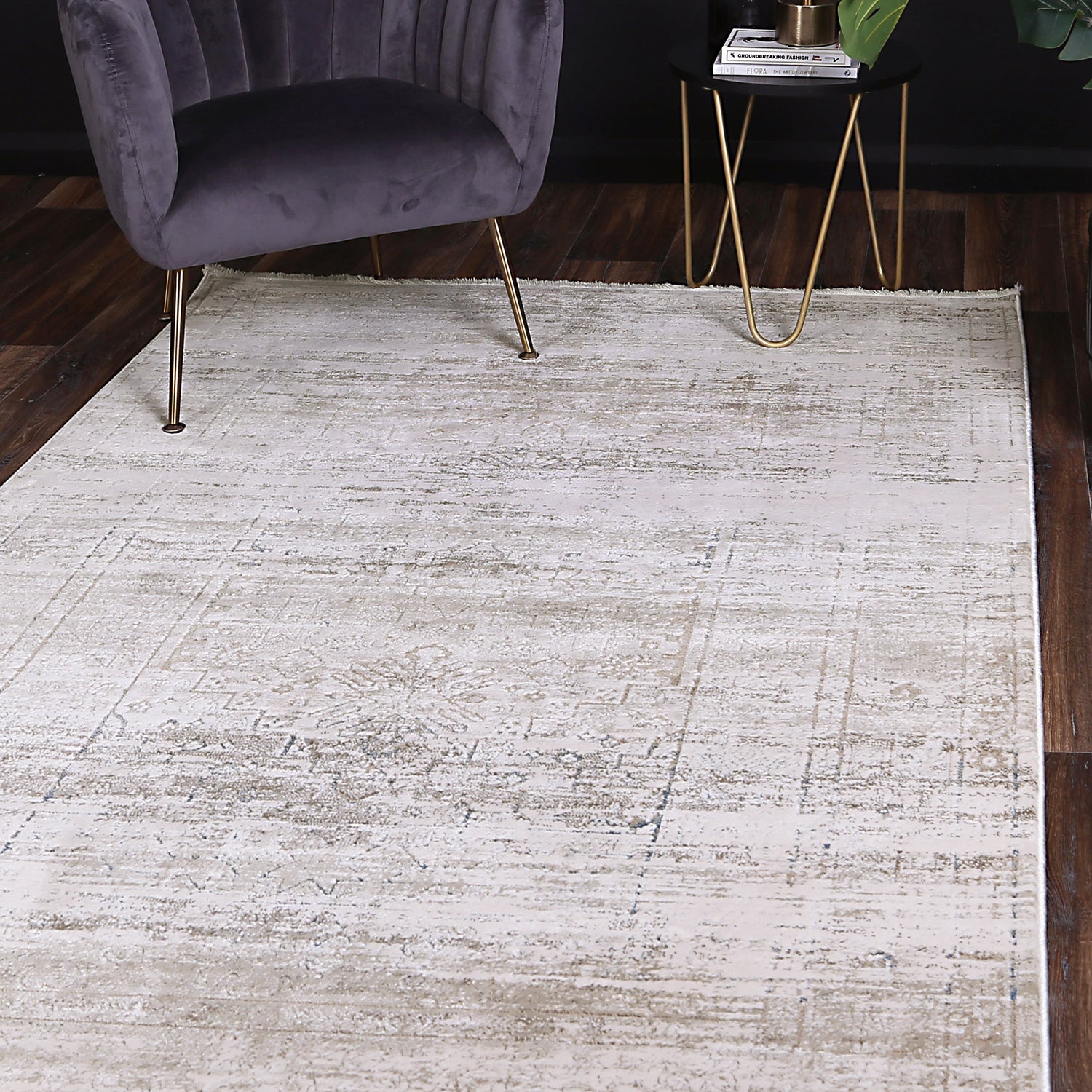 Cordelia Traditional Beige Blue Rug