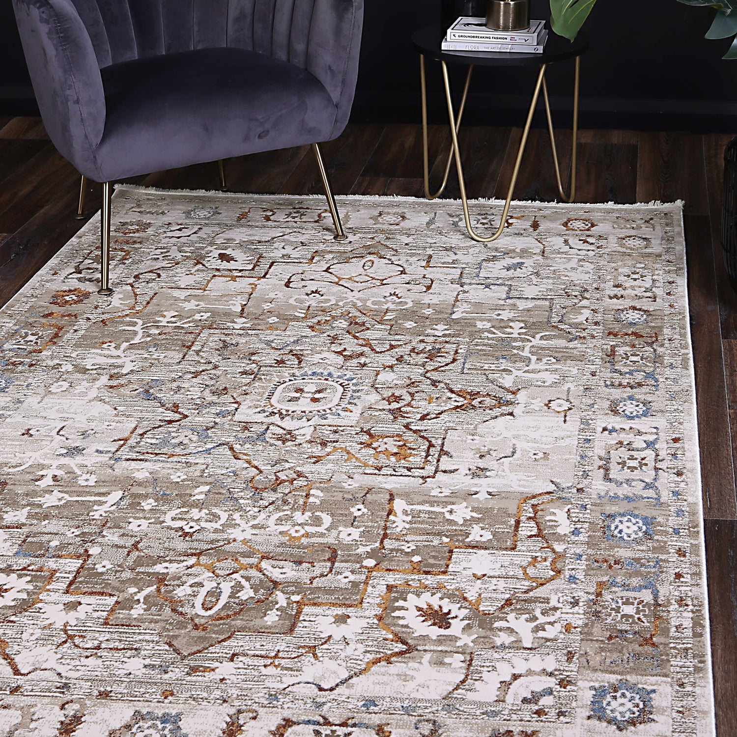 Cordelia Medalion Beige Multi Rug