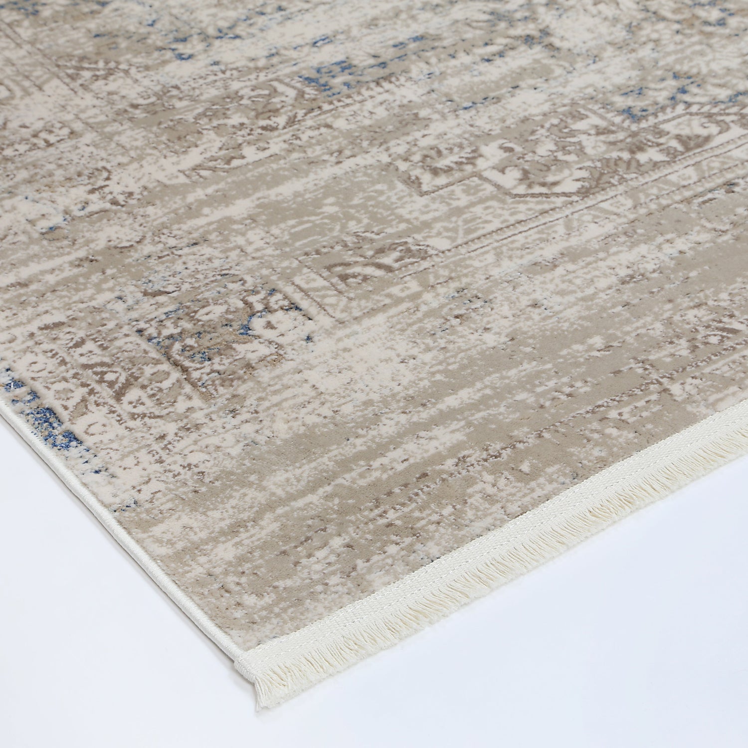 Cordelia Medalion Beige Blue Rug