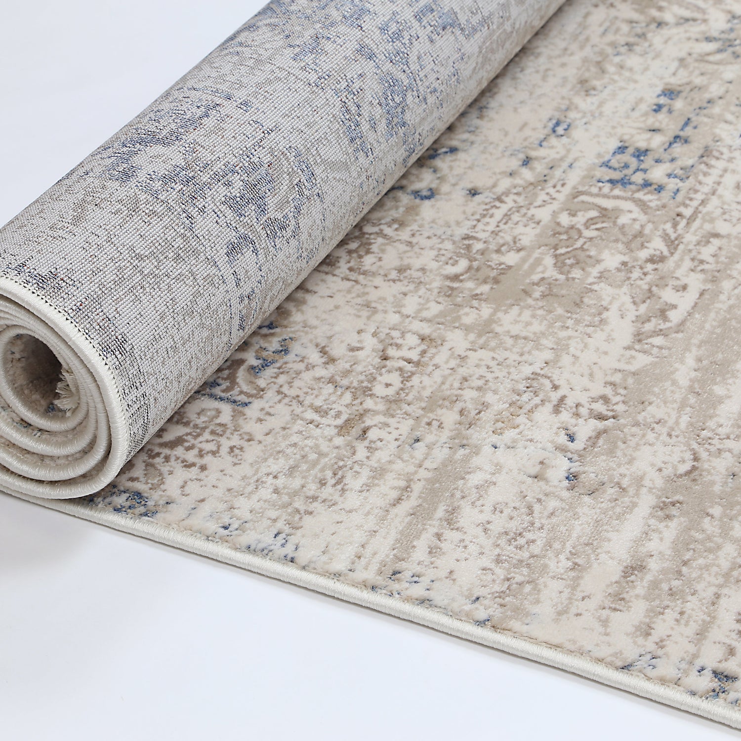 Cordelia Medalion Beige Blue Rug