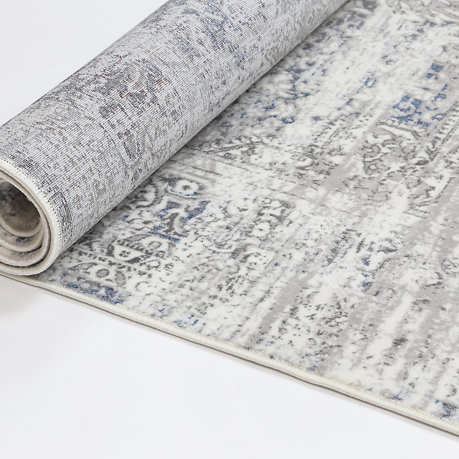 Cordelia Medalion Grey Blue Rug