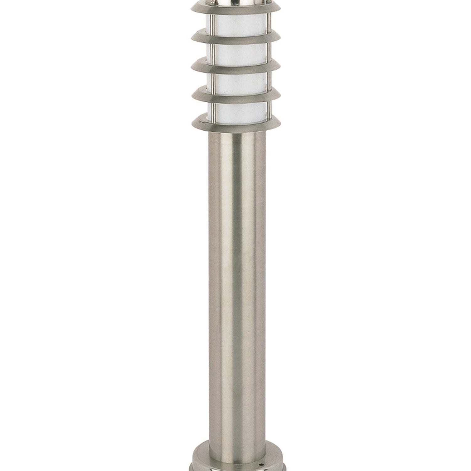 BORDA: E27 Surface Mounted Louvred Stainless Steel Bollard Lights IP44
