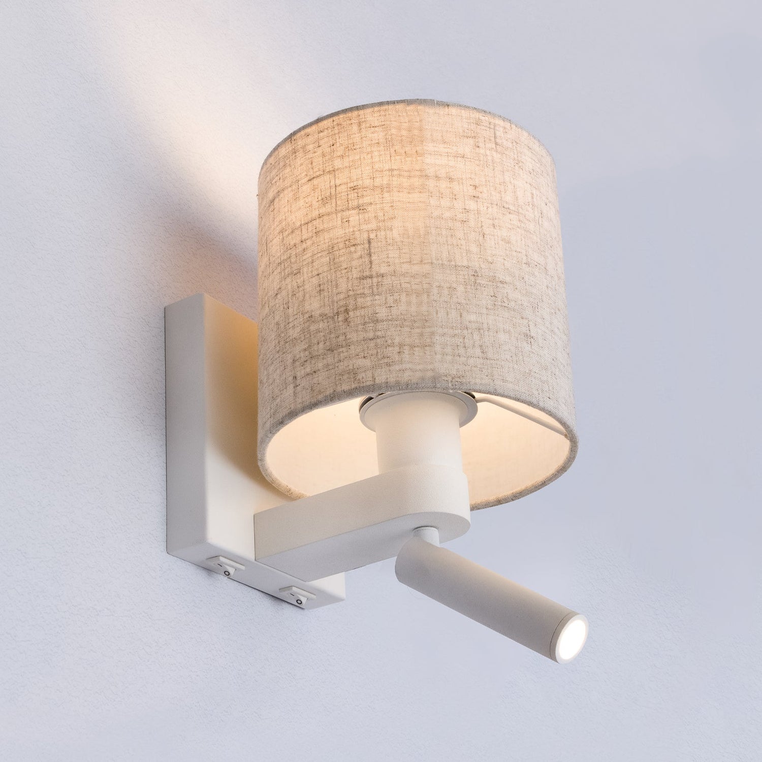 BRIGHTON: E27 Interior Wall Lamp With Adjustable LED Reading Lights