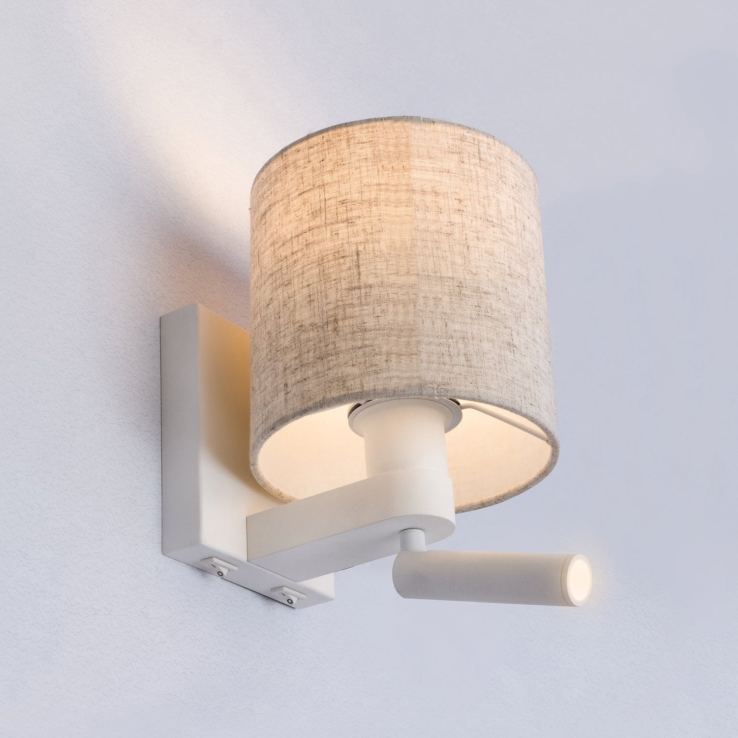 BRIGHTON: E27 Interior Wall Lamp With Adjustable LED Reading Lights