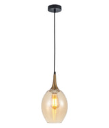 BROTE: Retro Interior Bronze Wine Glass Shape Pendant Lights