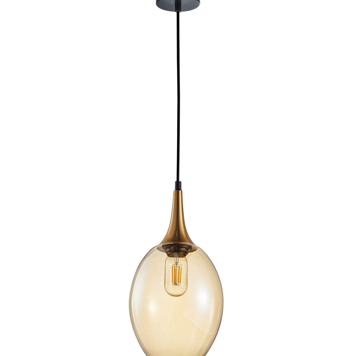 BROTE: Retro Interior Bronze Wine Glass Shape Pendant Lights