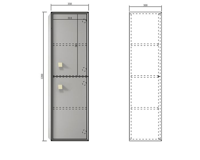 Boston Tall Boy Matte Grey